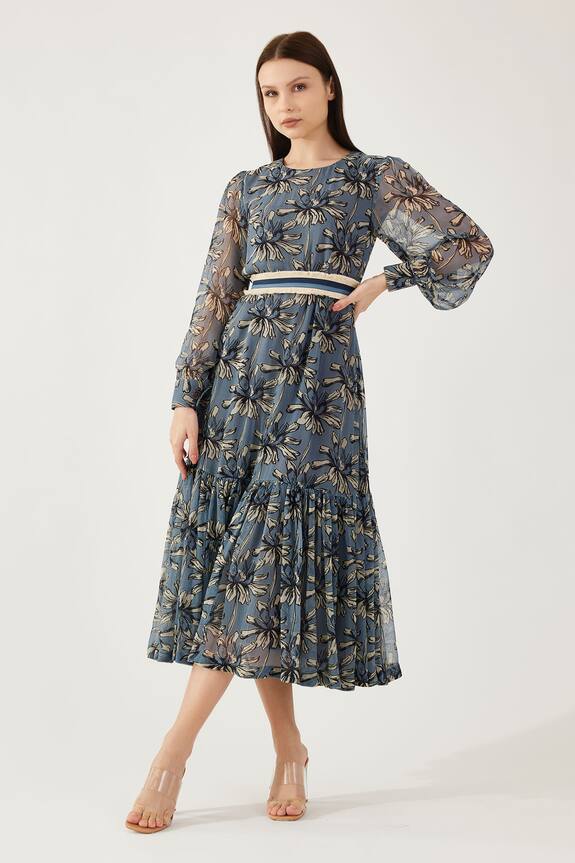 KoAi Floral Print Midi Dress