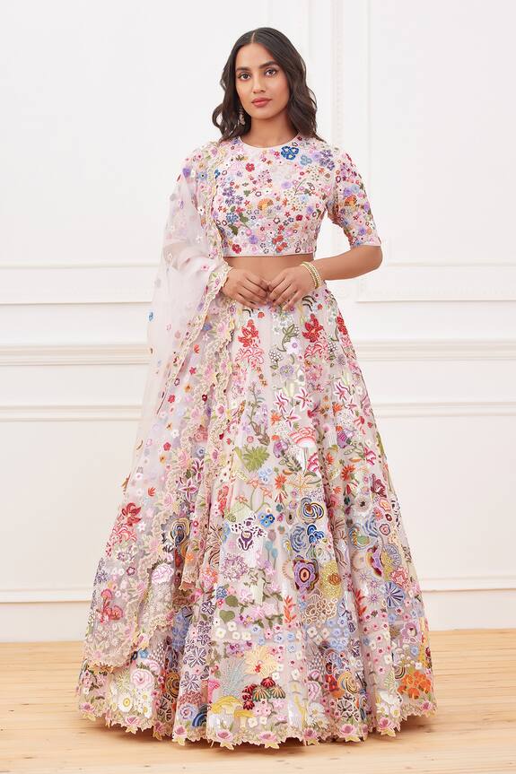 Rahul Mishra Heimat Hand Embroidered Lehenga Set