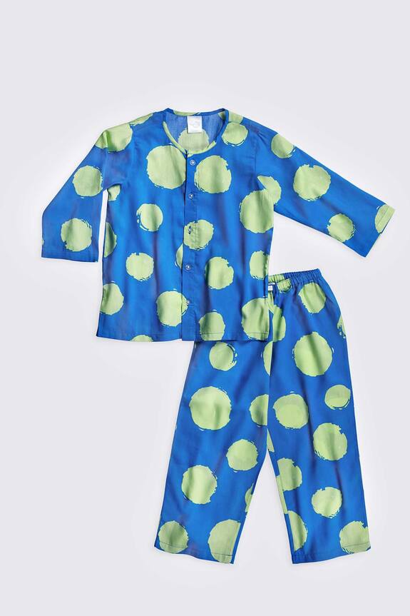 Nigh Nigh Polka Dot Print Night Suit Set