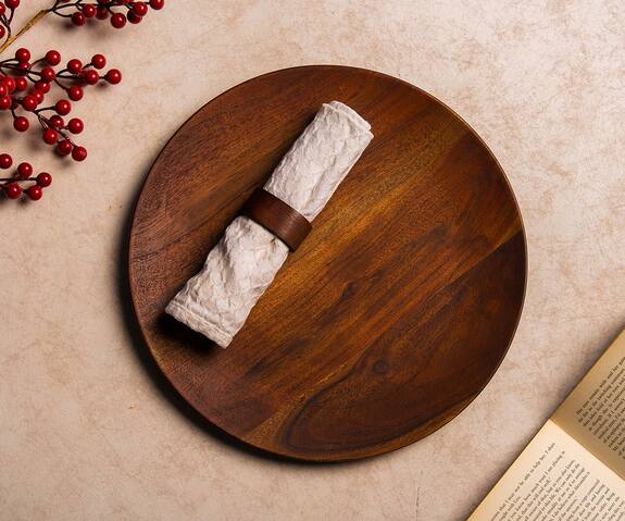 S.G. Home Wooden Charger Plate