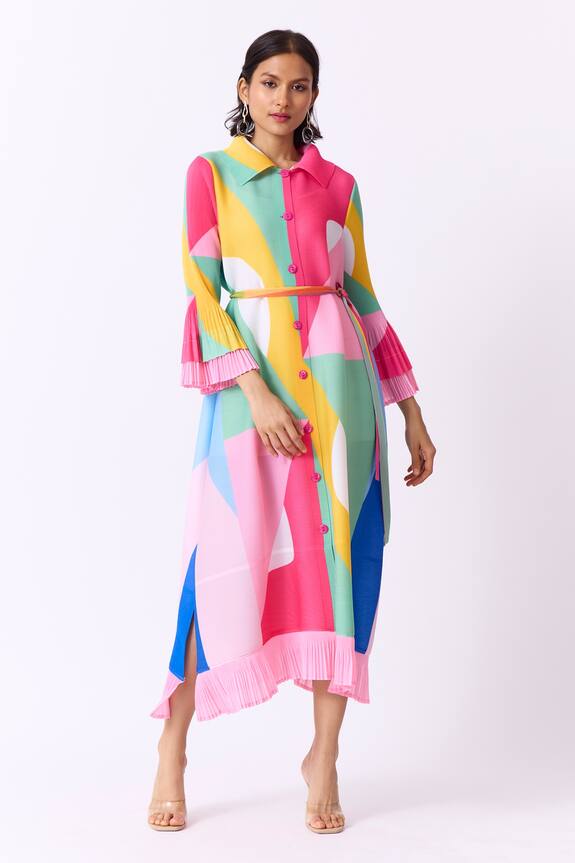 Scarlet Sage Betsy Abstract Print Shirt Dress