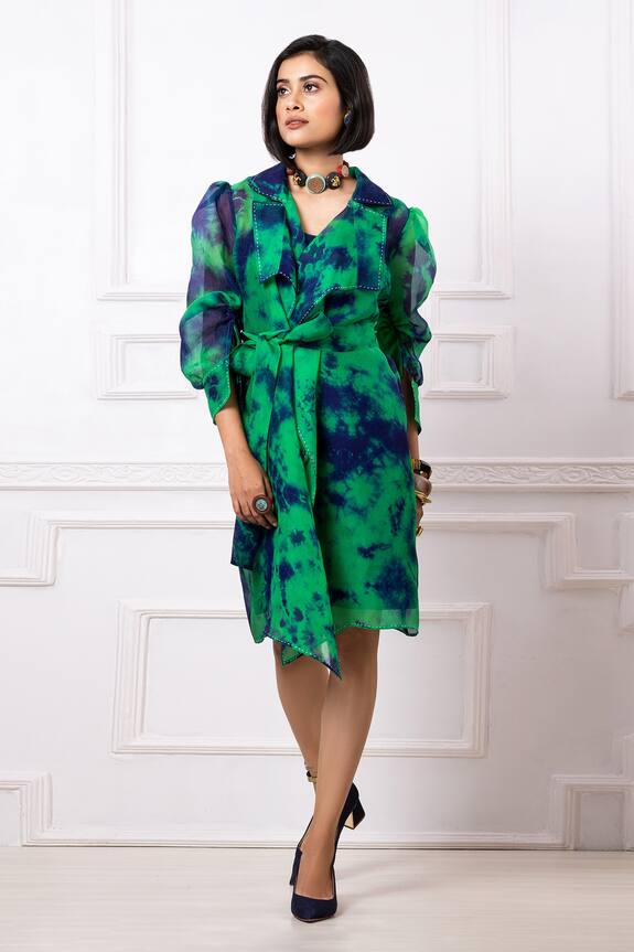 Megha Garg Printed Jacket & Dress Set