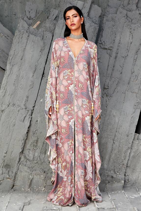 Ranian Vintage Floral Print Fluid Kaftan