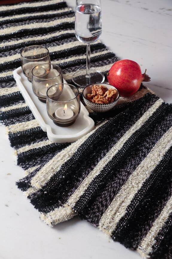 The Kargha Story Glitzy Piano Stripe Woven Table Runner