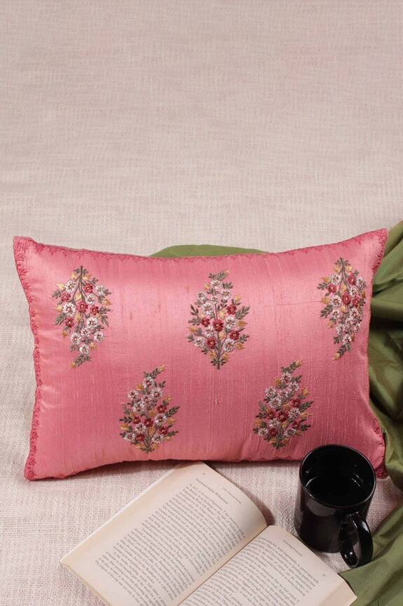 Khaabka Guldasta Hand Embroidered Cushion Cover - Set of 2