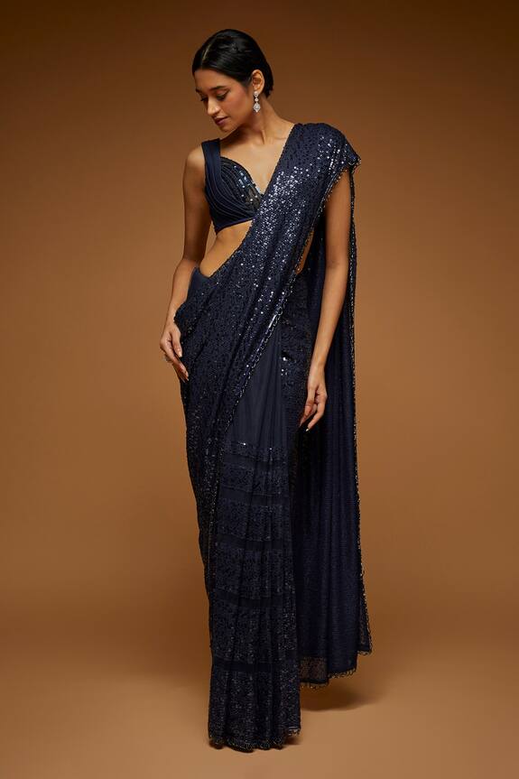 Neeta Lulla Nia Sequin Embellished Saree With Blouse
