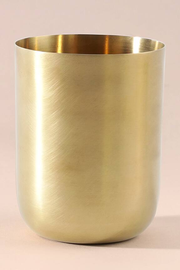 Table Manners Brass Glass