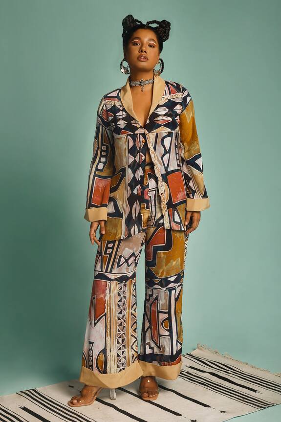 Shristi Chetani Printed Shirt & Pant Set