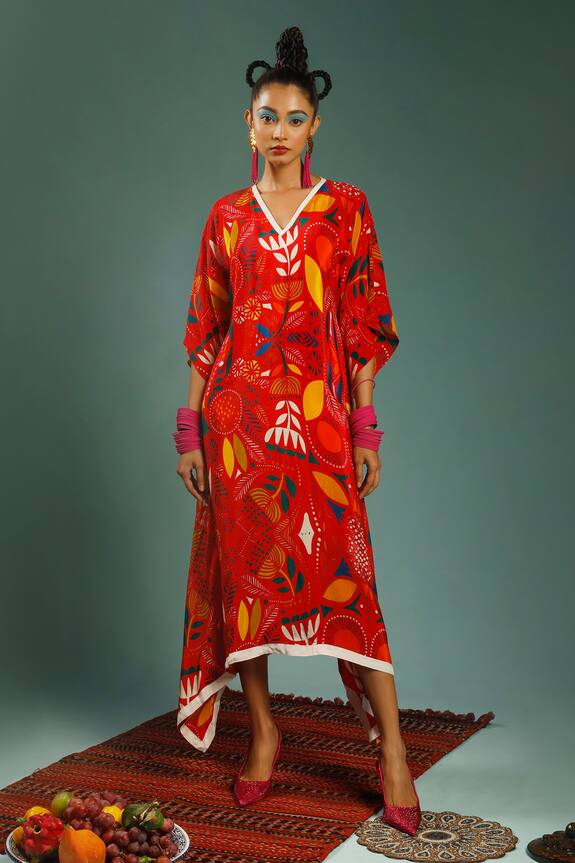 Shristi Chetani Floral Print Kaftan