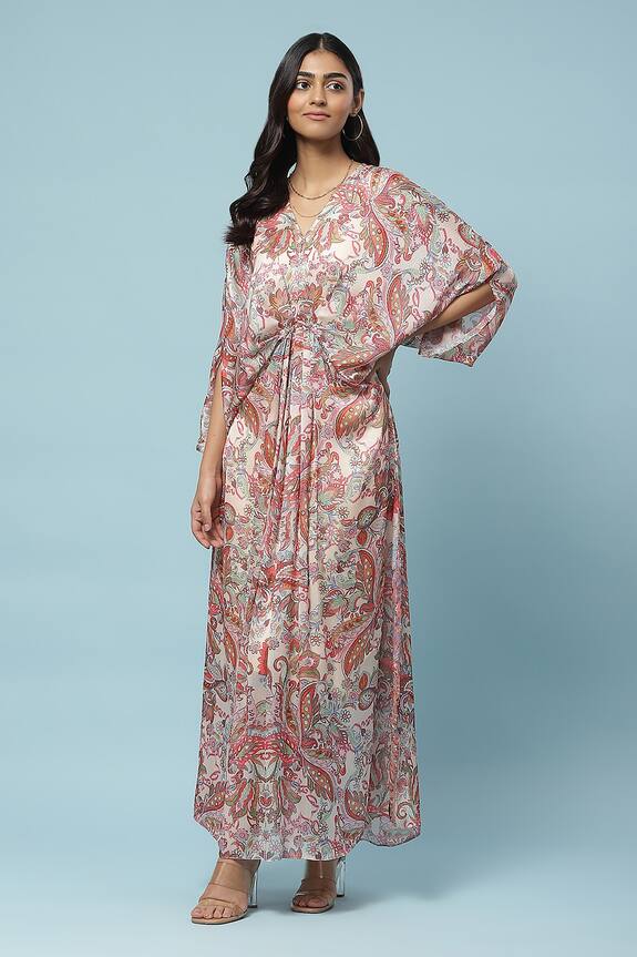 Aarke Ritu Kumar Floral Print Long Kaftan Dress