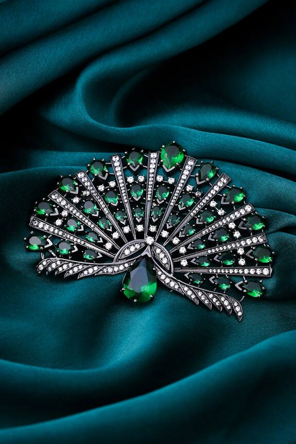 Cosa Nostraa Mayur Pankh Brooch