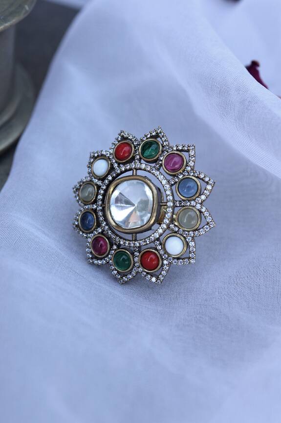 Paisley Pop Eesha Navrattan Polki Embellished Ring