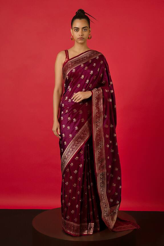 Ekaya Floral Handwoven Silk Saree