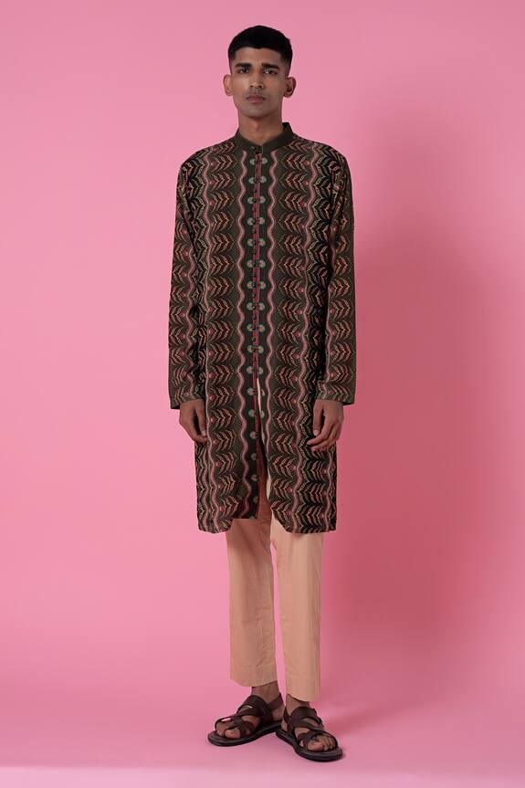 Siddhartha Bansal Ombre Printed Kurta Set