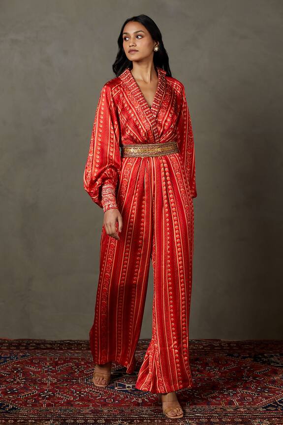 RI.Ritu Kumar Kylie Floral Embroidered Jumpsuit