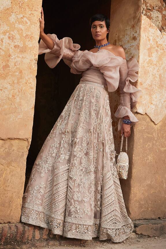 Ridhi Mehra Zarra Ruffle Top & Lehenga Set