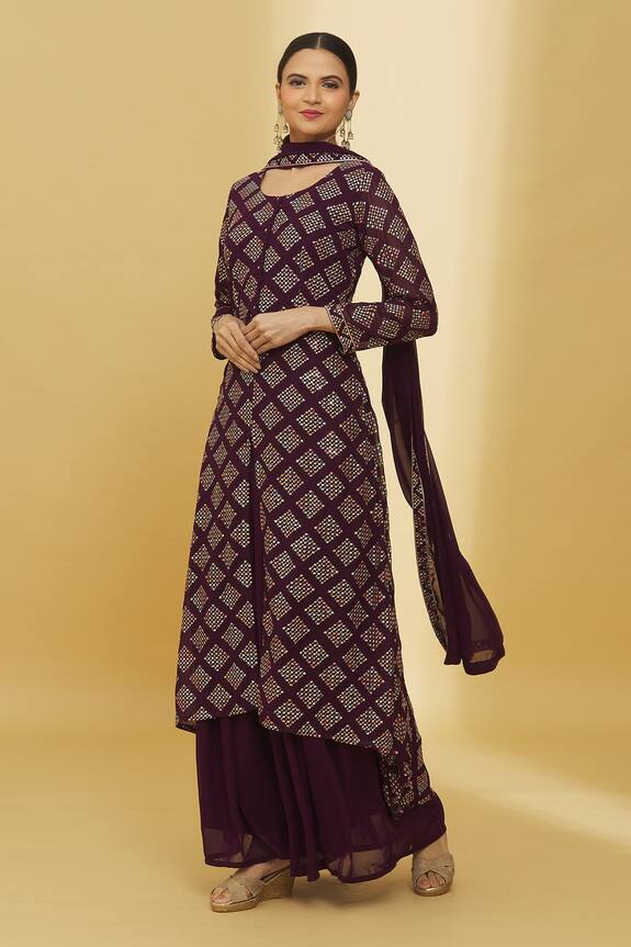 Samyukta Singhania High Low Hem Anarkali Palazzo Set