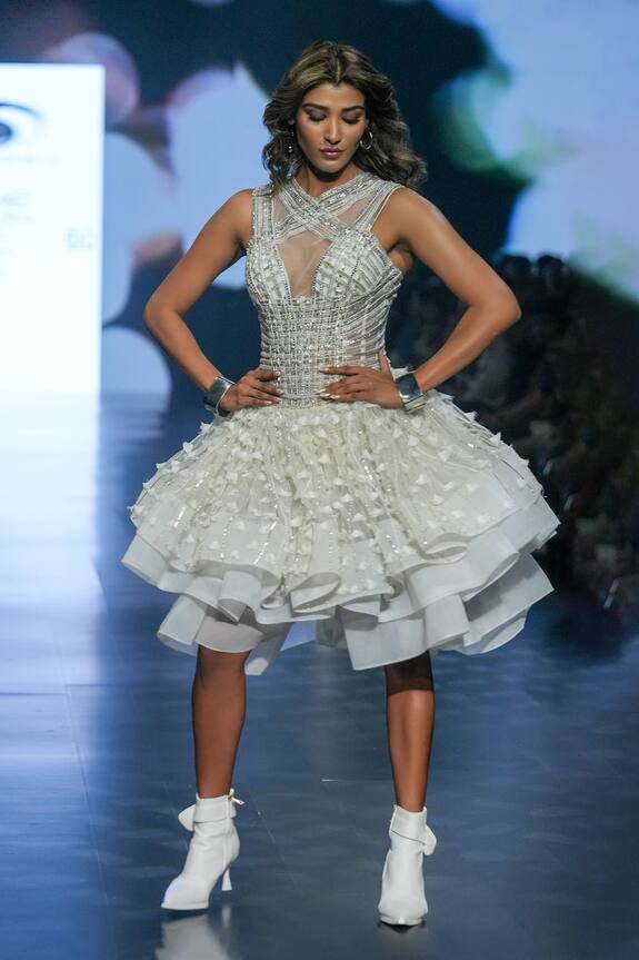 Saisha Shinde Sequin Embroidered Dress
