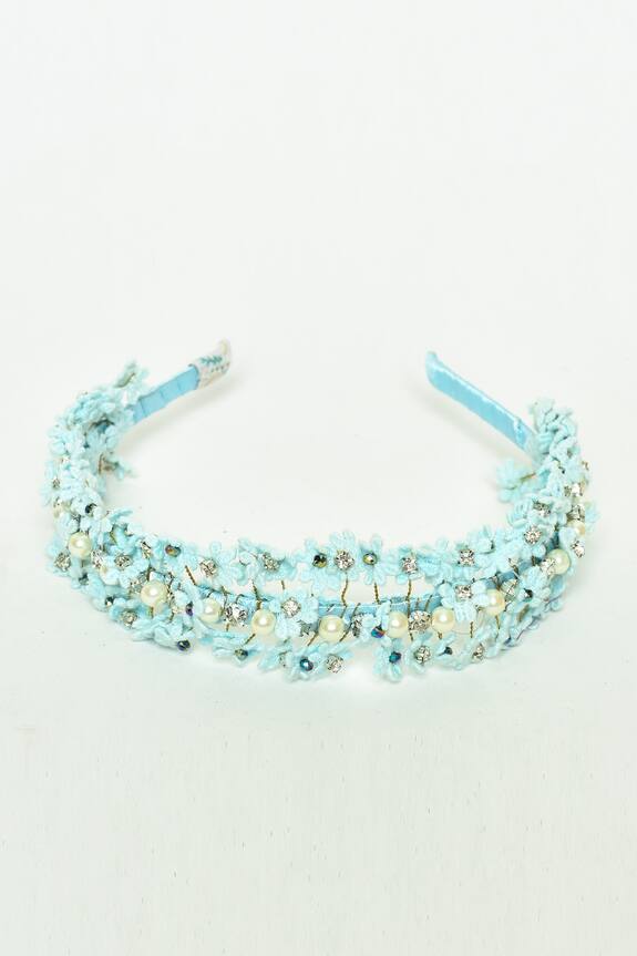 Choko Lace and Pearl Floral Hairband