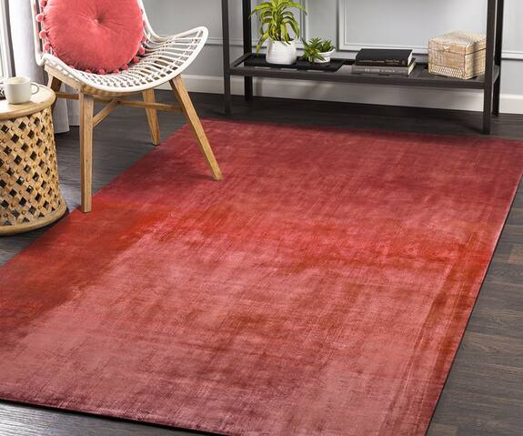 Qaaleen Crimson Ombre Carpet