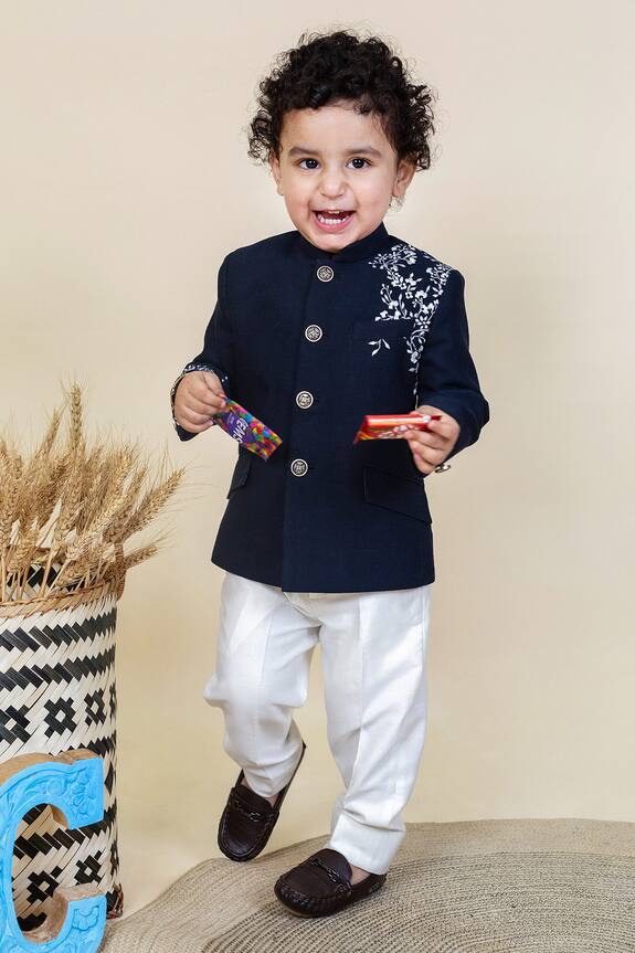 Little Boys Closet by Gunjan Khanijou Bandhgala & Pant Set