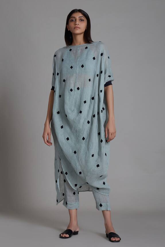 Mati Linen Spade Embroidered Pant