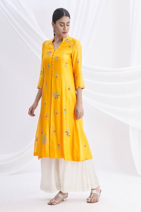 Nachiket Barve Chanderi Silk Kurta
