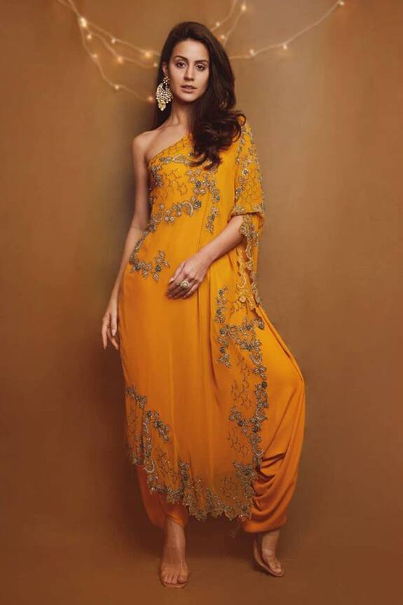 Nupur Kanoi One Shoulder Overlay Dhoti Jumpsuit