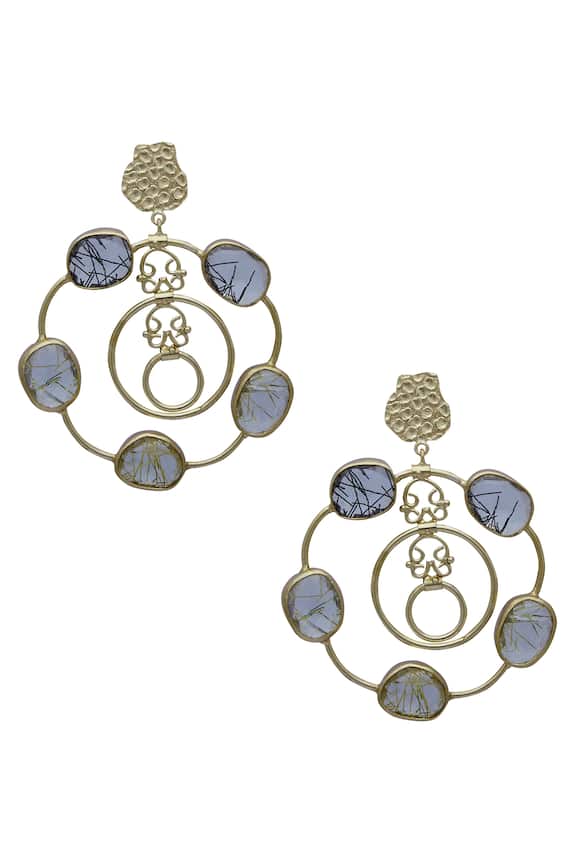 Masaya Jewellery Stone Loop Earrings