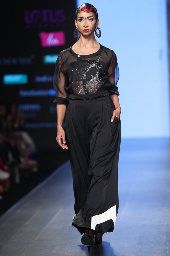 Nitin Bal Chauhan Edge Translucent shirt with pants