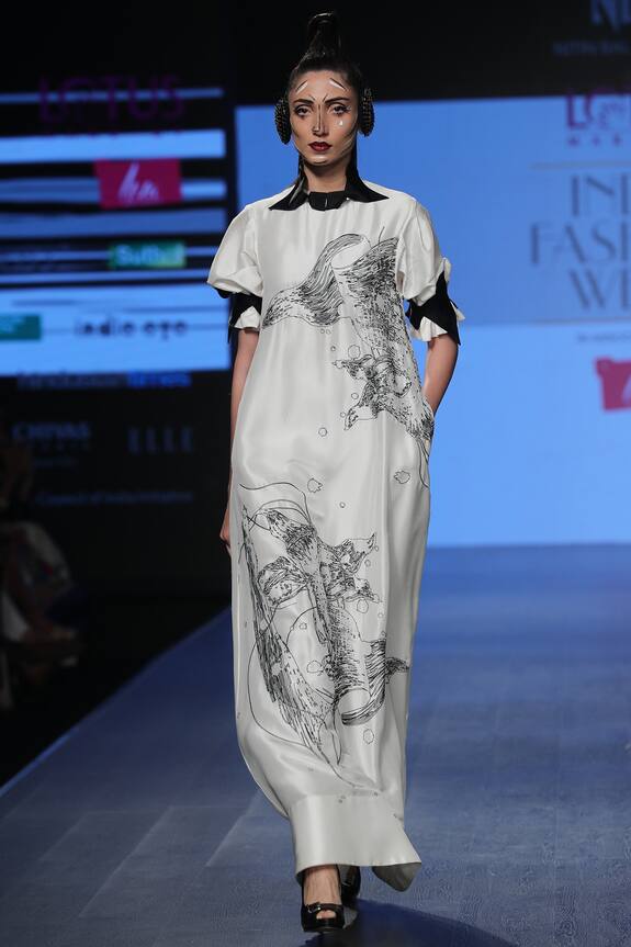 Nitin Bal Chauhan Edge Hand Embroidered Dress