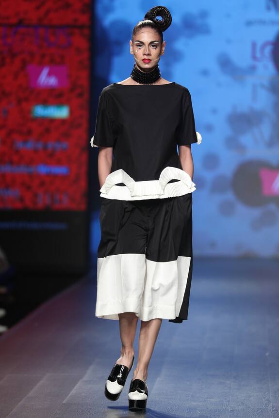 Nitin Bal Chauhan Edge Dual tone shirt with skirt