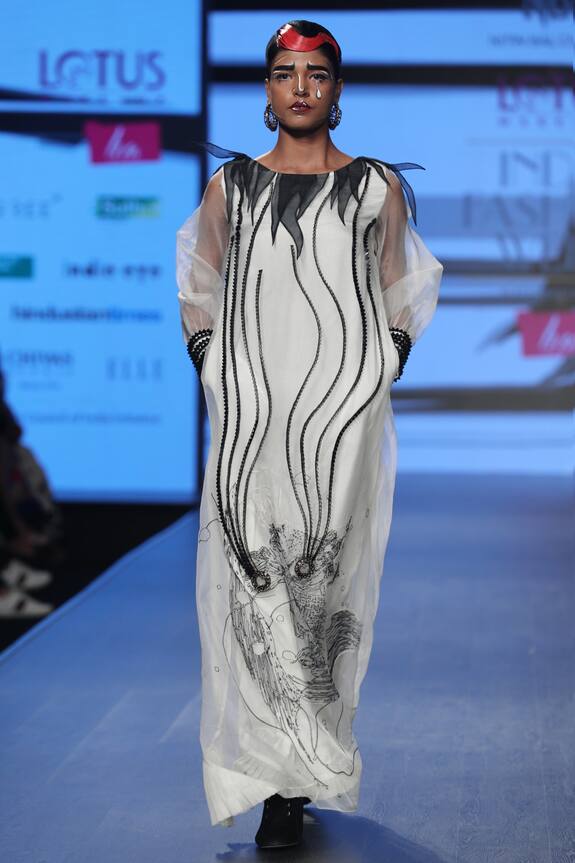 Nitin Bal Chauhan Edge Embroidered Dress