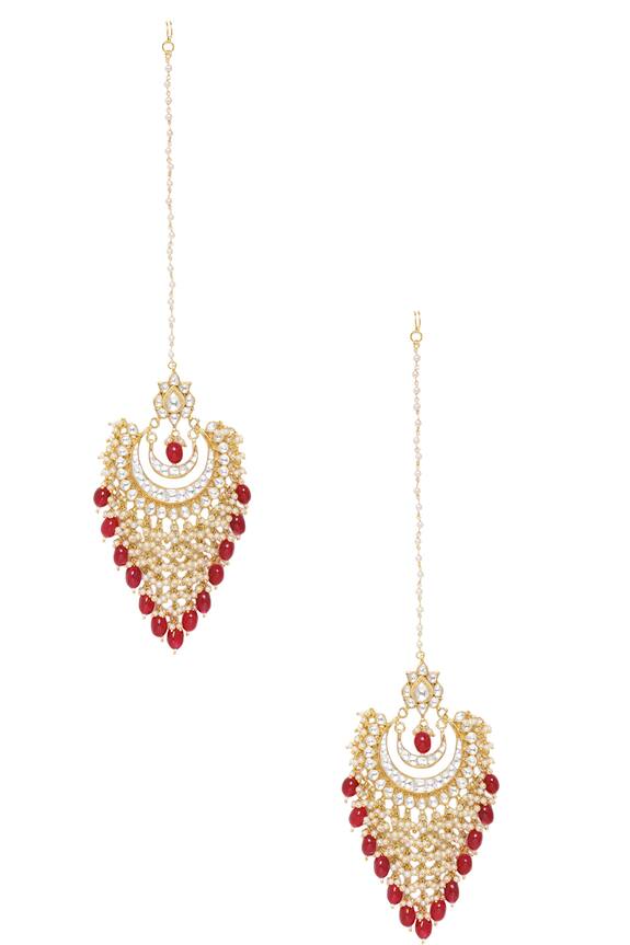 Astha Jagwani Crystal & bead chandbali 