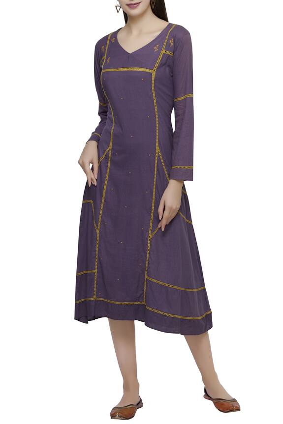 Chambray & Co. Embroidered Midi Dress