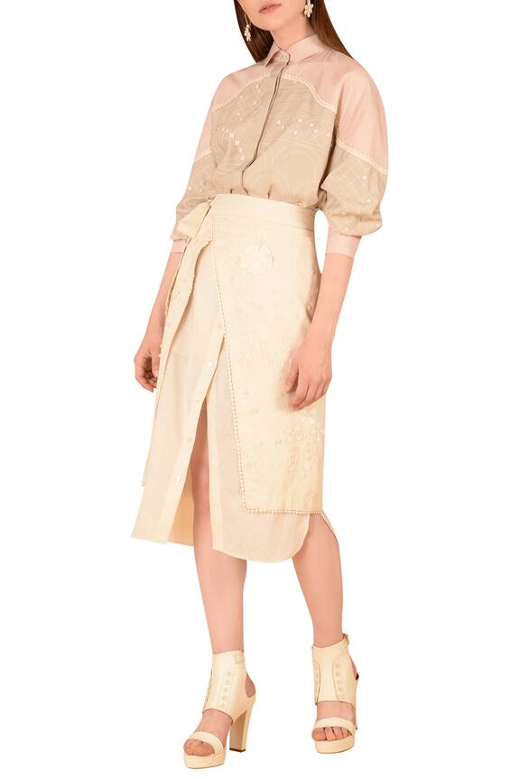 Sahil Kochhar Embroidered layered skirt