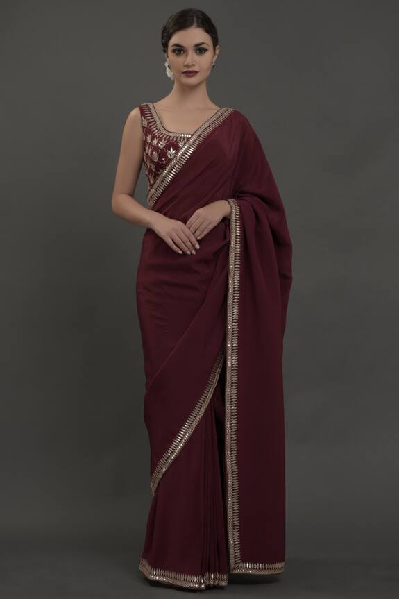 Talking Threads Saree with Embroidered Blouse
