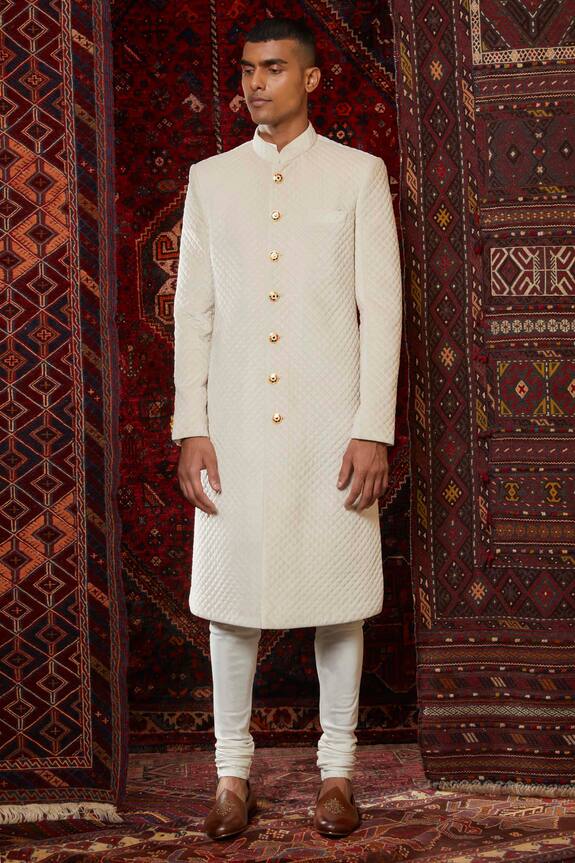 Qbik Quilted Sherwani Set