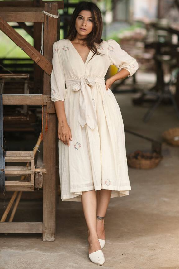Purvi Doshi Embroidered Midi Dress