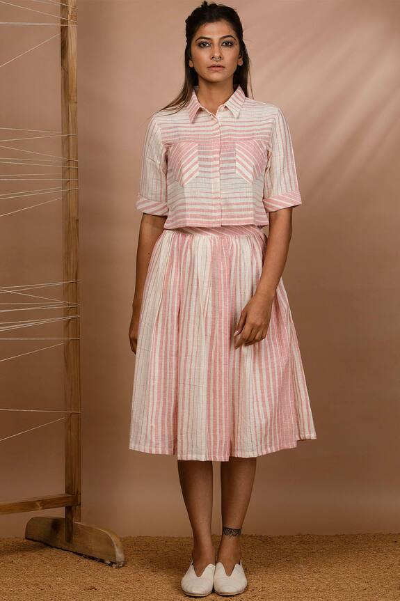 Purvi Doshi Striped Midi Skirt