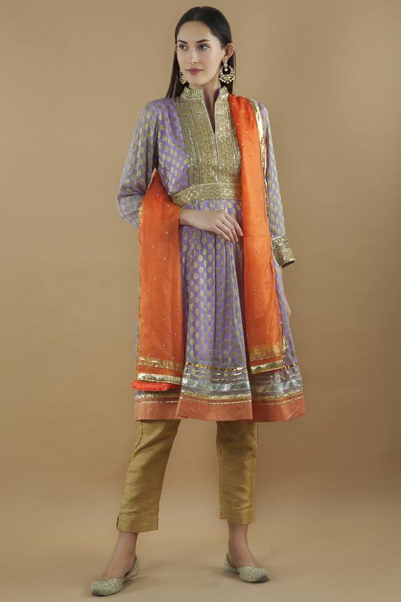 Kunwaraniritu Embroidered Short Anarkali with Dupatta