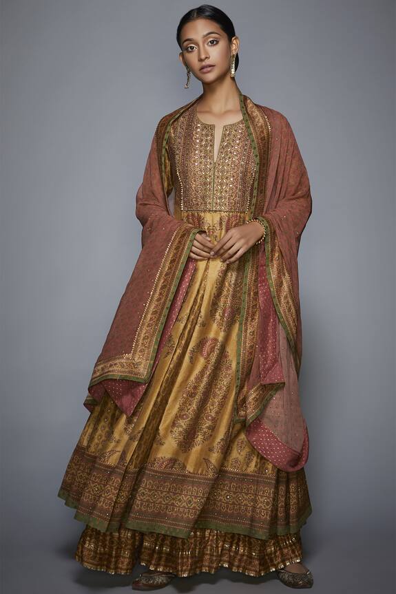 RI.Ritu Kumar Embroidered Anarkali Lehenga Set