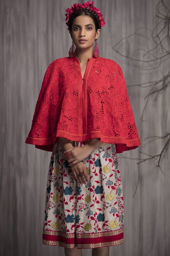 Payal Jain Embroidered Midi Skirt
