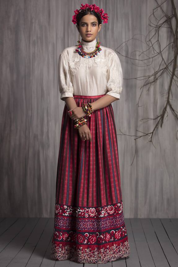 Payal Jain Silk Maxi Skirt