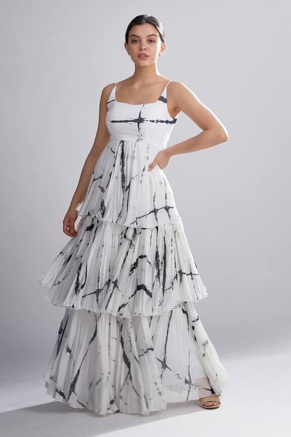 KoAi Shibori Layered Maxi Dress