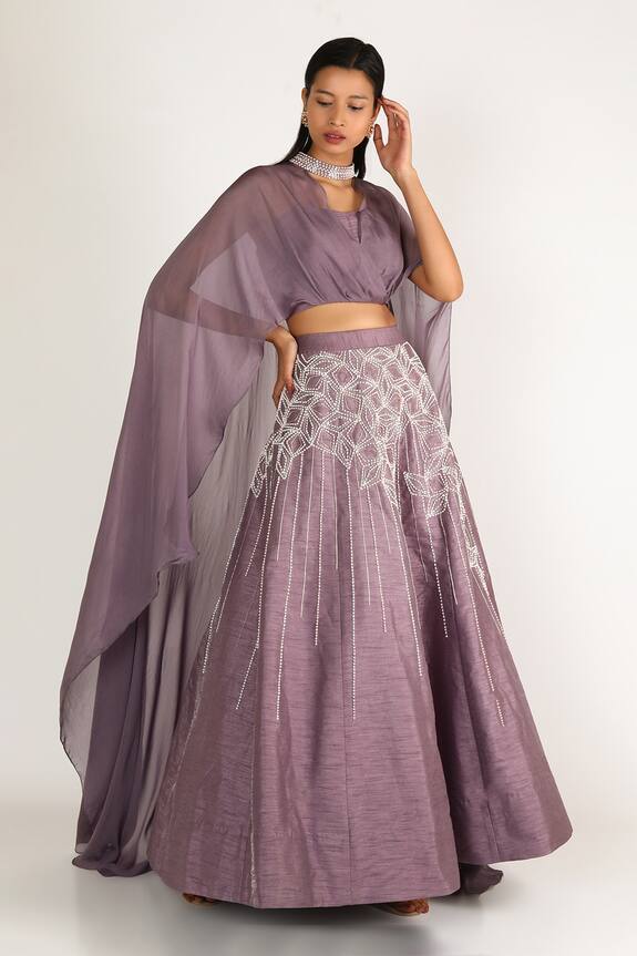 Masumi Mewawalla Draped Blouse & Lehenga Set