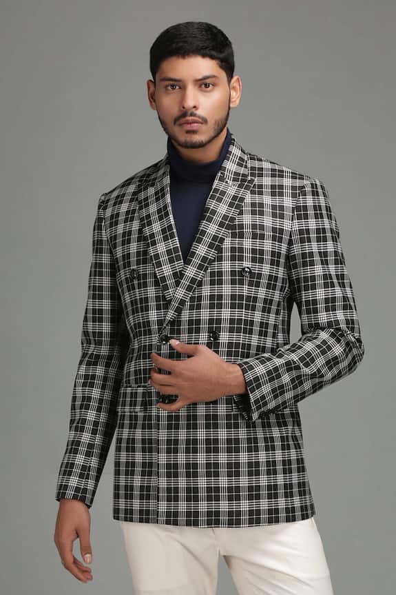 Chatenya Mittal Checkered Double Breasted Blazer