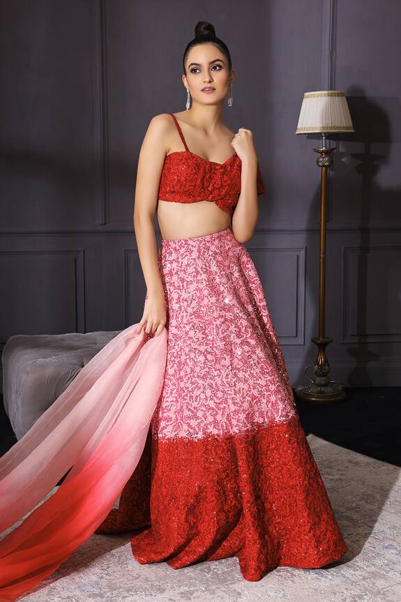 Mani Bhatia Sequin Embellished Lehenga Set