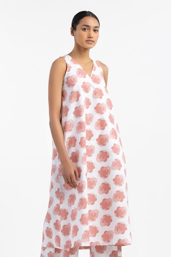 Three Floral Motif Dress