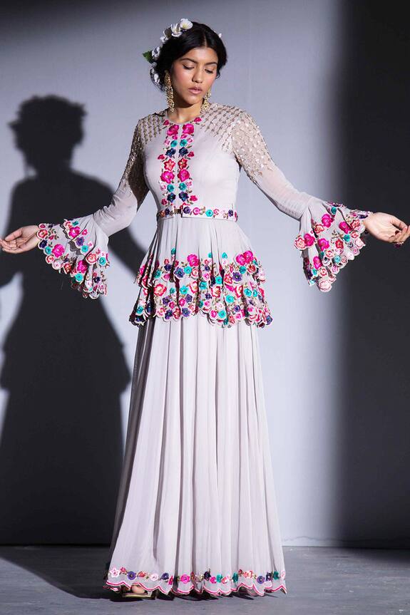 Rachit Khanna Embroidered Anarkali Lehenga Set